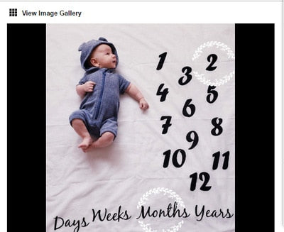 Baby Cartoon Pattern Photography Props Blankets Newborns Grow Milestone Photo Background Props Calendar Backdrop Cloth Play Mats