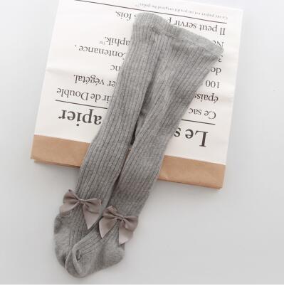 YWHUANSEN 0-8 Yrs Children Spring Autumn Winter Bowknot Tights Cotton Baby Girls Pantyhose Kids Infant Knitted Collant Tights