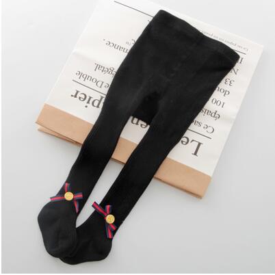 YWHUANSEN 0-8 Yrs Children Spring Autumn Winter Bowknot Tights Cotton Baby Girls Pantyhose Kids Infant Knitted Collant Tights
