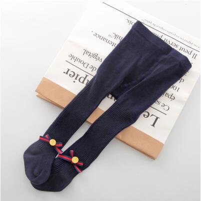 YWHUANSEN 0-8 Yrs Children Spring Autumn Winter Bowknot Tights Cotton Baby Girls Pantyhose Kids Infant Knitted Collant Tights