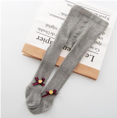 YWHUANSEN 0-8 Yrs Children Spring Autumn Winter Bowknot Tights Cotton Baby Girls Pantyhose Kids Infant Knitted Collant Tights