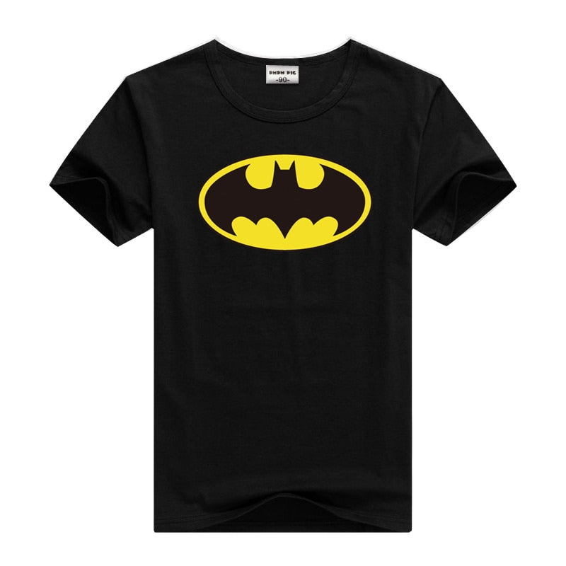DMDM PIG Batman Superman Short Sleeve T-Shirts For Boys Girl Tops Kids Clothing TShirt Size 2 3 4 5 Years Baby Clothes Tee