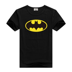 DMDM PIG Batman Superman Short Sleeve T-Shirts For Boys Girl Tops Kids Clothing TShirt Size 2 3 4 5 Years Baby Clothes Tee
