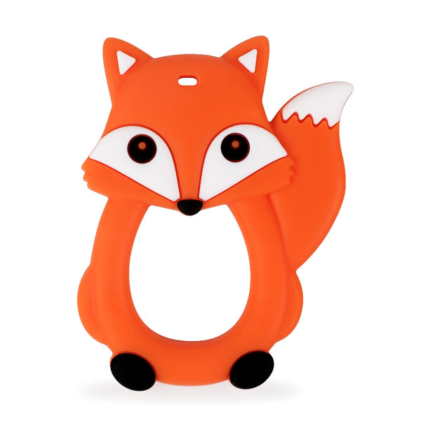 BPA Free Animal Silicone Teethers 1PC Baby Teething Necklace Toy Fox panda elephant Food Grade Silicone Cartoon Nursing Tiny Rod
