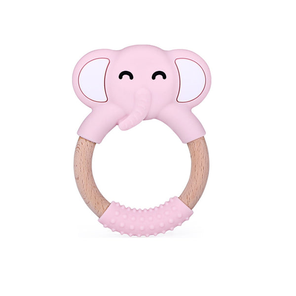 BPA Free Animal Silicone Teethers 1PC Baby Teething Necklace Toy Fox panda elephant Food Grade Silicone Cartoon Nursing Tiny Rod