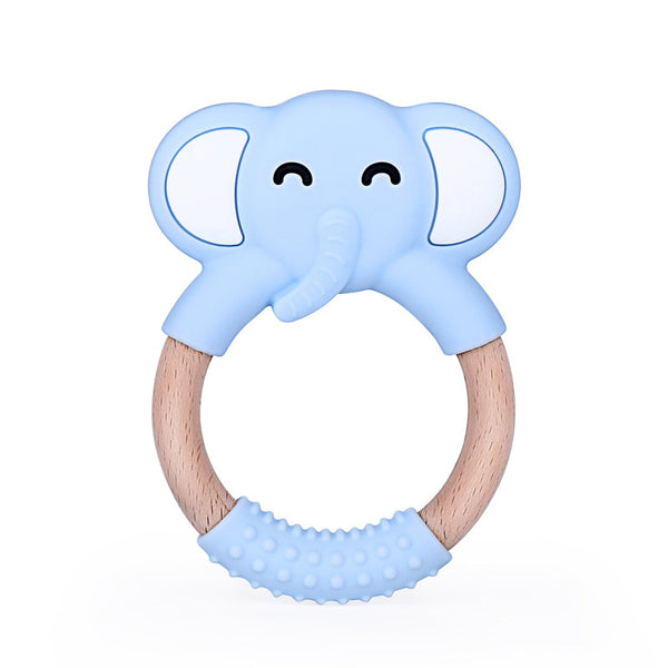BPA Free Animal Silicone Teethers 1PC Baby Teething Necklace Toy Fox panda elephant Food Grade Silicone Cartoon Nursing Tiny Rod
