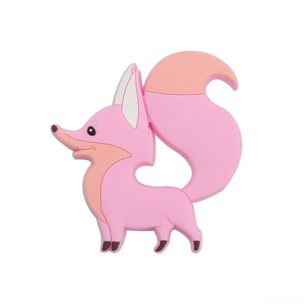 BPA Free Animal Silicone Teethers 1PC Baby Teething Necklace Toy Fox panda elephant Food Grade Silicone Cartoon Nursing Tiny Rod