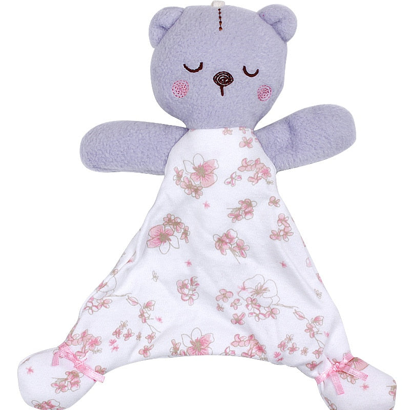 Baby Toys for 0-12 Months Bear Soothing Towel Soft Baby Doll for Newborns Cute Cartoon Animal Kids Stroller Toys