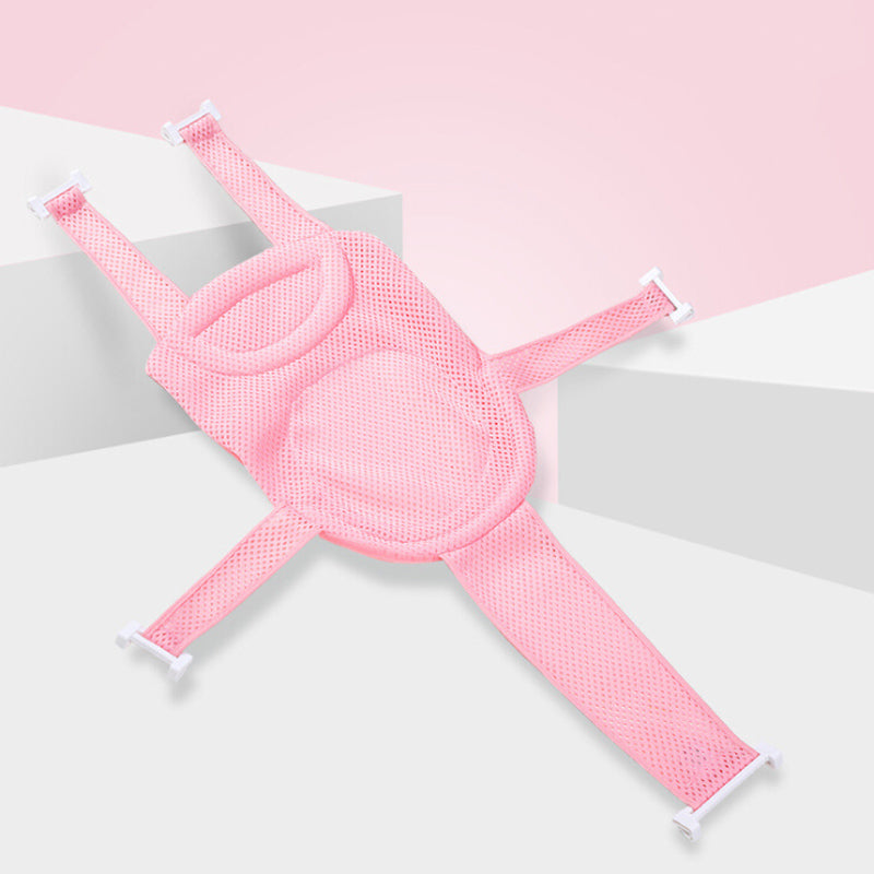Newborn Infant Adjustable Bath Tub Pillow Seat Mat Cross Shaped Non-slip Baby Bath Net Mat Kids Bathtub Shower Cradle Bed Seat