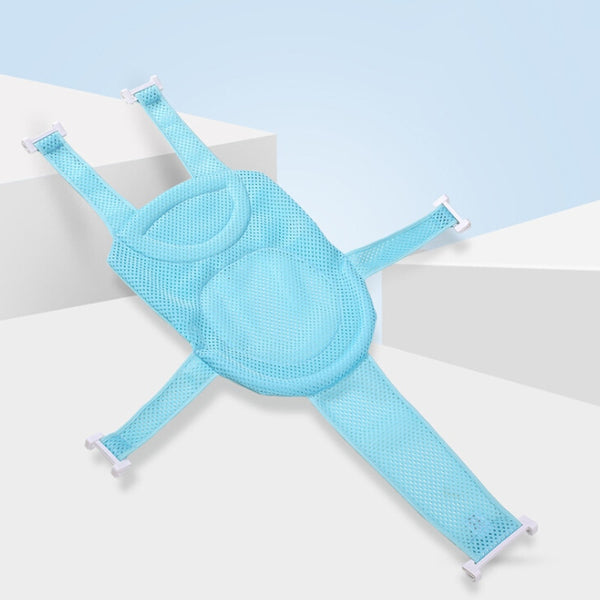 Newborn Infant Adjustable Bath Tub Pillow Seat Mat Cross Shaped Non-slip Baby Bath Net Mat Kids Bathtub Shower Cradle Bed Seat