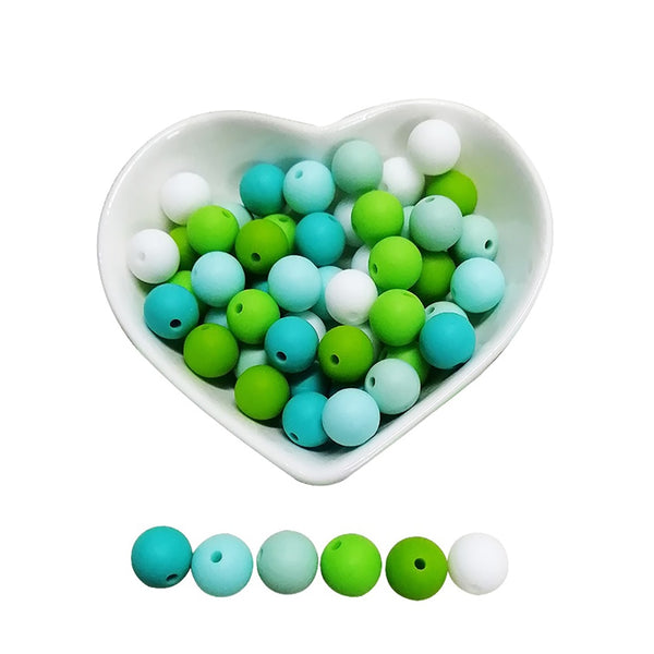 BOBO.BOX 9mm 50pcs Silicone Beads Pearl Silicone Food Grade Teething Beads DIY BPA Free Jewelry Baby Teether Toy Pacifier Chain