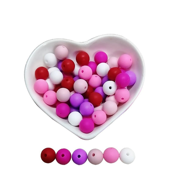 BOBO.BOX 9mm 50pcs Silicone Beads Pearl Silicone Food Grade Teething Beads DIY BPA Free Jewelry Baby Teether Toy Pacifier Chain