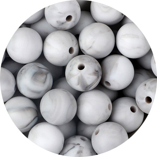 BOBO.BOX 9mm 50pcs Silicone Beads Pearl Silicone Food Grade Teething Beads DIY BPA Free Jewelry Baby Teether Toy Pacifier Chain
