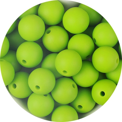 BOBO.BOX 9mm 50pcs Silicone Beads Pearl Silicone Food Grade Teething Beads DIY BPA Free Jewelry Baby Teether Toy Pacifier Chain