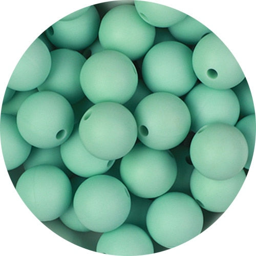 BOBO.BOX 9mm 50pcs Silicone Beads Pearl Silicone Food Grade Teething Beads DIY BPA Free Jewelry Baby Teether Toy Pacifier Chain