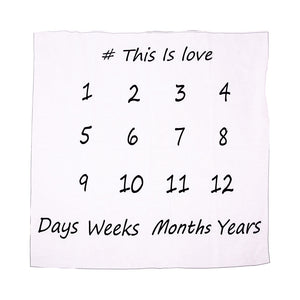 Baby Milestone Blanket Newborns growth memorial Stuff Cartoon Print Photography Monthly Background Cloth Babies gifts souvenirs