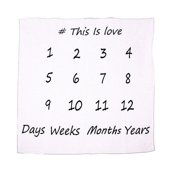 Baby Milestone Blanket Newborns growth memorial Stuff Cartoon Print Photography Monthly Background Cloth Babies gifts souvenirs