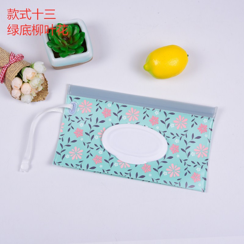 Baby Care Wet Wipe Box Eco-Friendly Wet Tissue Case Cleaning Wipes Container Case Portable Wet Wipe Bag EVA Snap Strap Wipes Bag