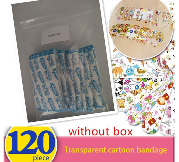 120PCs Cartoon Bandages Adhesive Bandages Wound Plaster First Aid Hemostasis Band Aid Sterile Stickers for Children Kids
