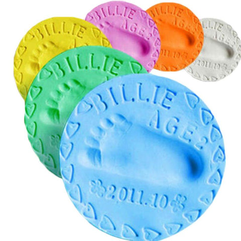 1pcs Baby Footprint Dry Air Soft Clay Infant And Child Growth Record Souvenir Footprint Mud 20g Multicolor Optional