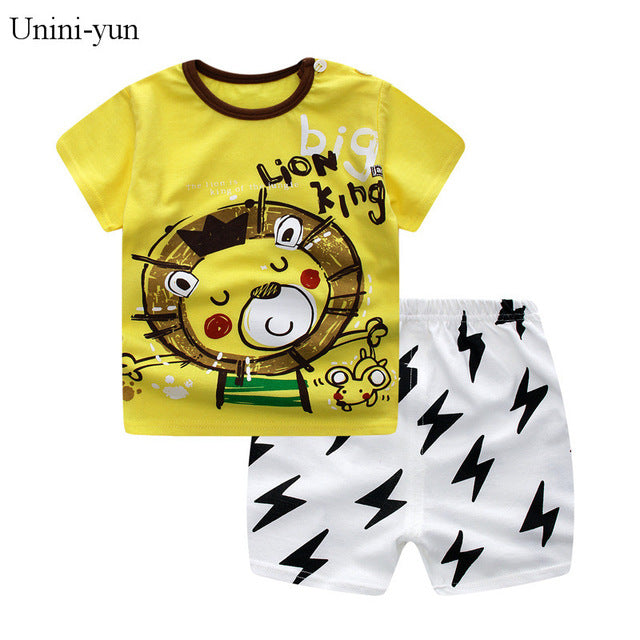 Baby Boys Clothes Sets Children Clothing Summer Short Sleeve Tracksuit for Boys Sport Suits Animal Costume for Kids Clothes
