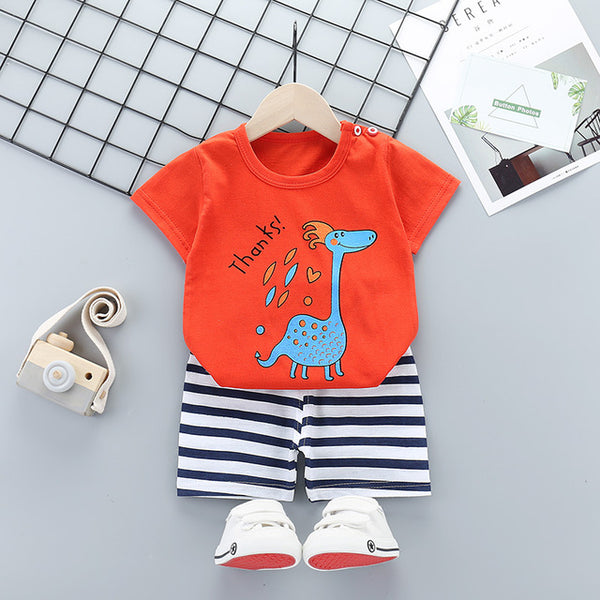 Baby Boys Clothes Sets Children Clothing Summer Short Sleeve Tracksuit for Boys Sport Suits Animal Costume for Kids Clothes