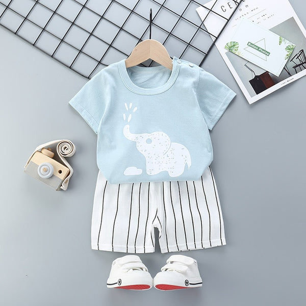 Baby Boys Clothes Sets Children Clothing Summer Short Sleeve Tracksuit for Boys Sport Suits Animal Costume for Kids Clothes