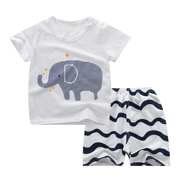Baby Boys Clothes Sets Children Clothing Summer Short Sleeve Tracksuit for Boys Sport Suits Animal Costume for Kids Clothes
