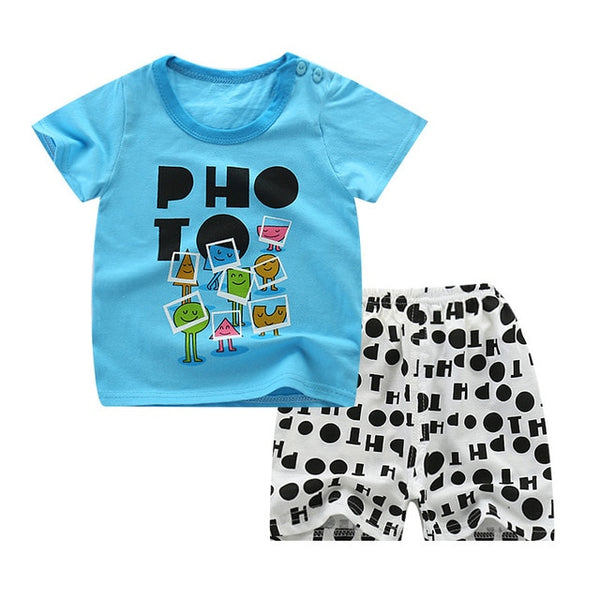 Baby Boys Clothes Sets Children Clothing Summer Short Sleeve Tracksuit for Boys Sport Suits Animal Costume for Kids Clothes