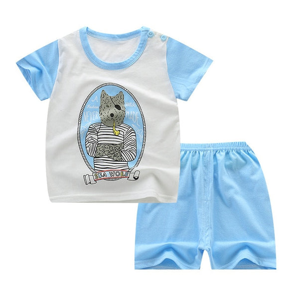 Baby Boys Clothes Sets Children Clothing Summer Short Sleeve Tracksuit for Boys Sport Suits Animal Costume for Kids Clothes