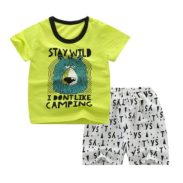 Baby Boys Clothes Sets Children Clothing Summer Short Sleeve Tracksuit for Boys Sport Suits Animal Costume for Kids Clothes