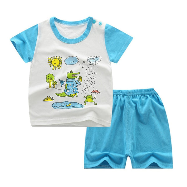 Baby Boys Clothes Sets Children Clothing Summer Short Sleeve Tracksuit for Boys Sport Suits Animal Costume for Kids Clothes