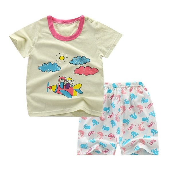 Baby Boys Clothes Sets Children Clothing Summer Short Sleeve Tracksuit for Boys Sport Suits Animal Costume for Kids Clothes
