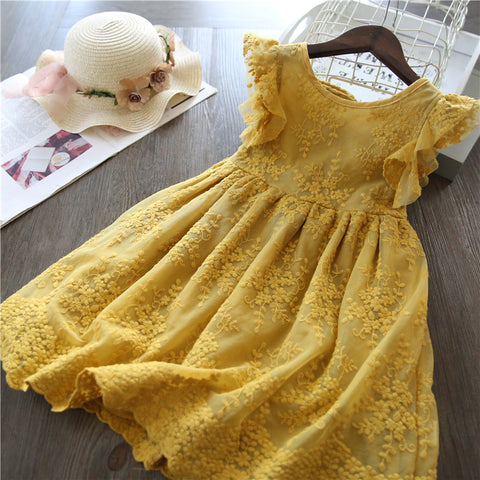 Summer Lace Children Clothing Princess Kids Dresses For Girls Causal Wear Unicorn Dress 3 8 Years Girls Dress Vestido Robe Fille