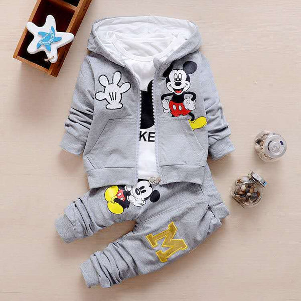 3PCS Spring and autumn Baby boy Clothing Suits Baby girls Clothes Sets Children Suit Outfits Hoodie + pants+T-shirt  Sport  Suit