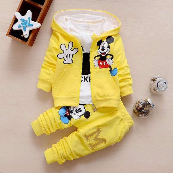 3PCS Spring and autumn Baby boy Clothing Suits Baby girls Clothes Sets Children Suit Outfits Hoodie + pants+T-shirt  Sport  Suit