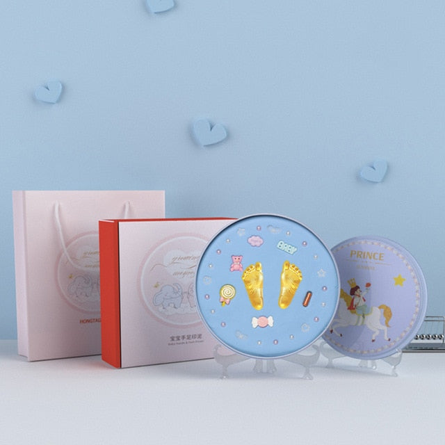 Baby Souvenirs Safe Newborn Hand Foot Print Baby Handprint Footprint Mud Maker Keepsake Soft Clay Baby items for newboms Gift